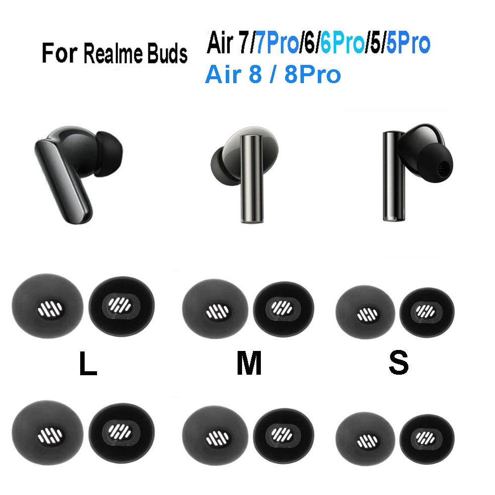 Realme Tablet Accessories - 4 szt. Silikonowe wkładki douszne do