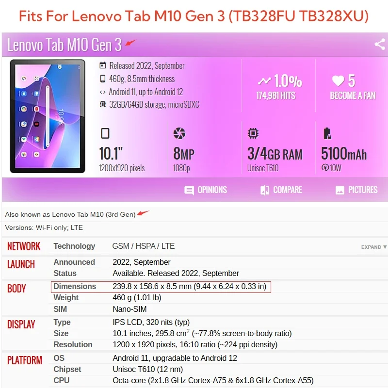 Etui Capa na Lenovo Tab M10 3r – Tablet Accessories Case recenzja i cena